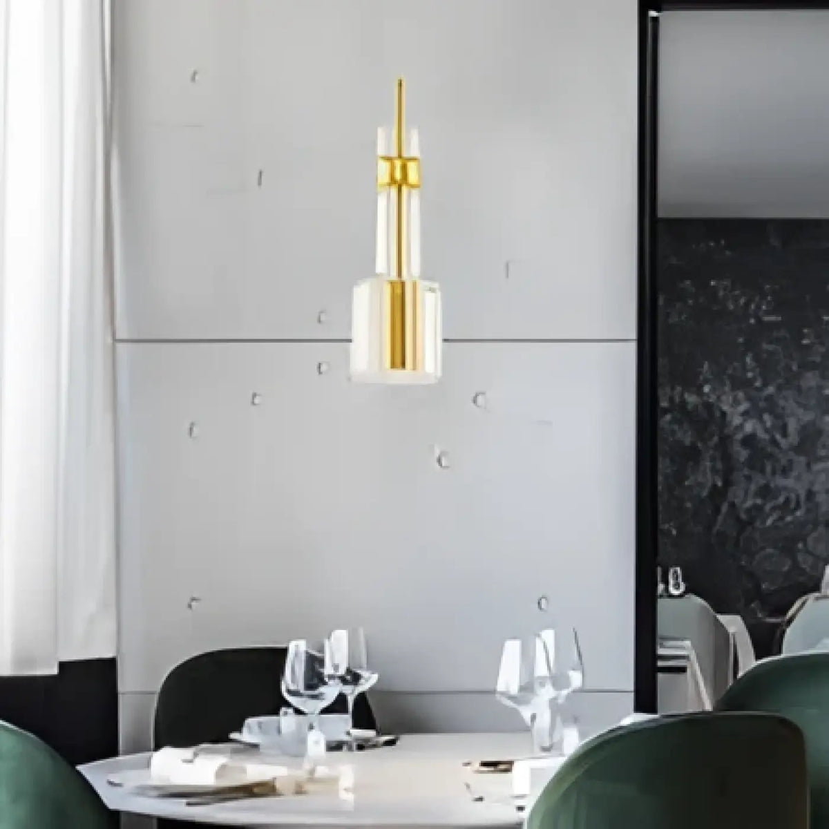 Suspension Verticale en Verre Soufflé – Brévia