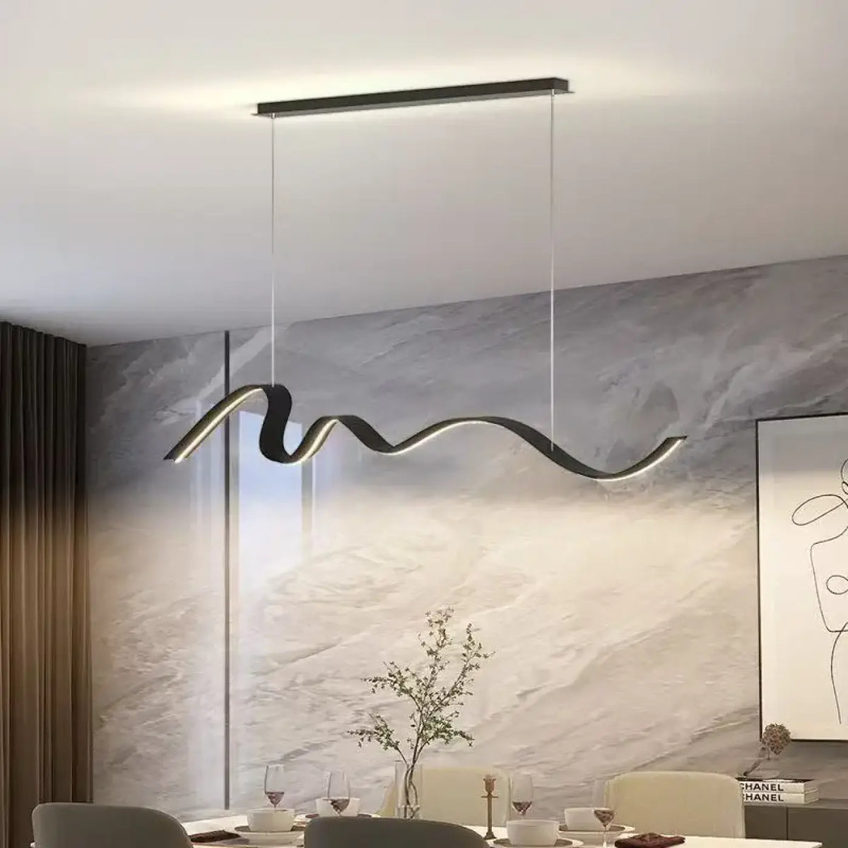 Suspension Ondulée LED Design – Vinel