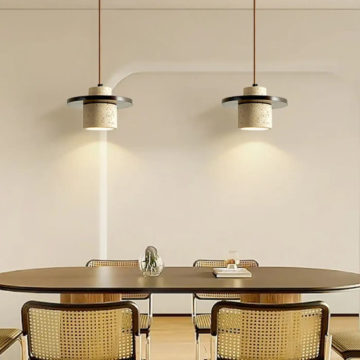 Suspension en Travertin Beige – Bédine