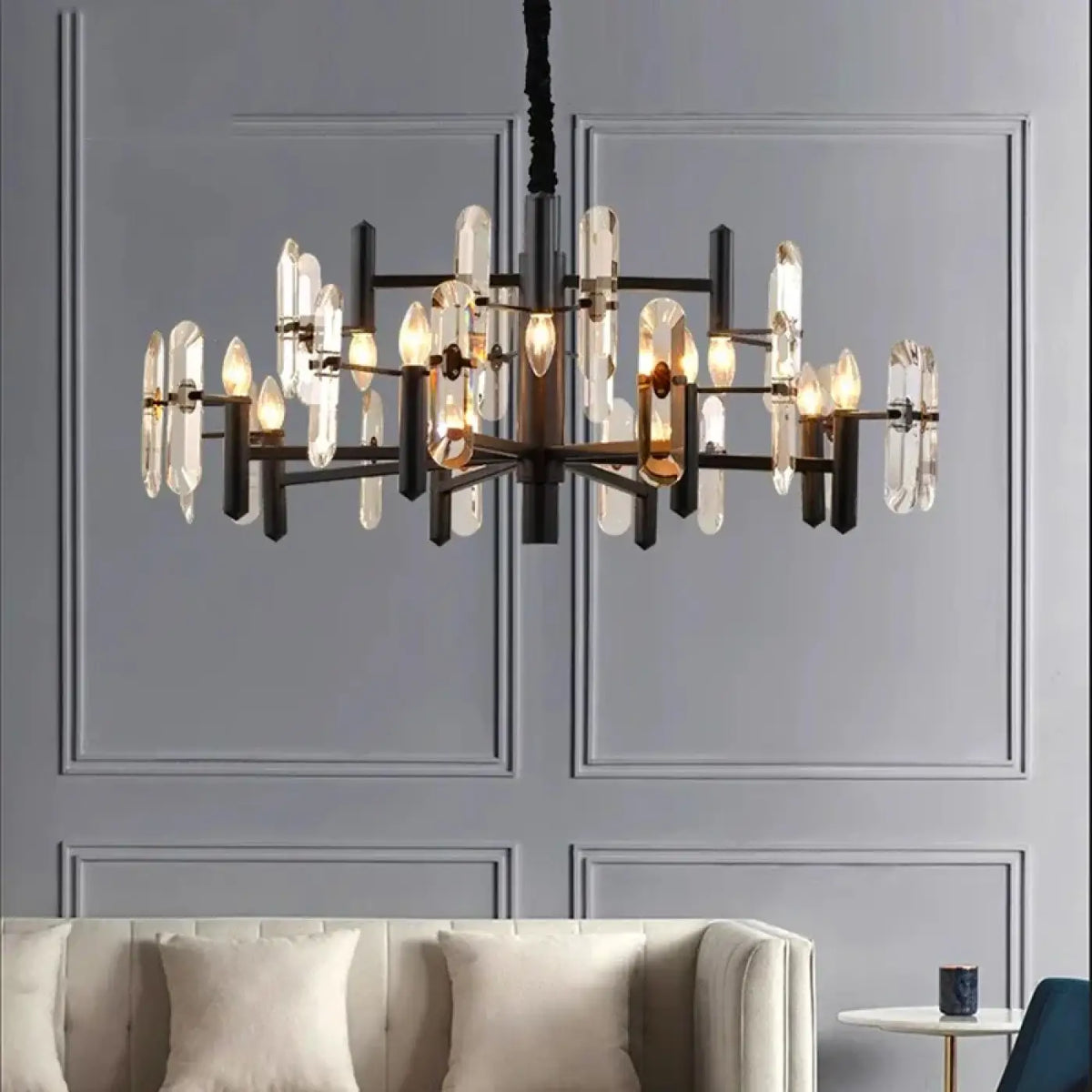 Suspension Noir et Doré Design – Lisio