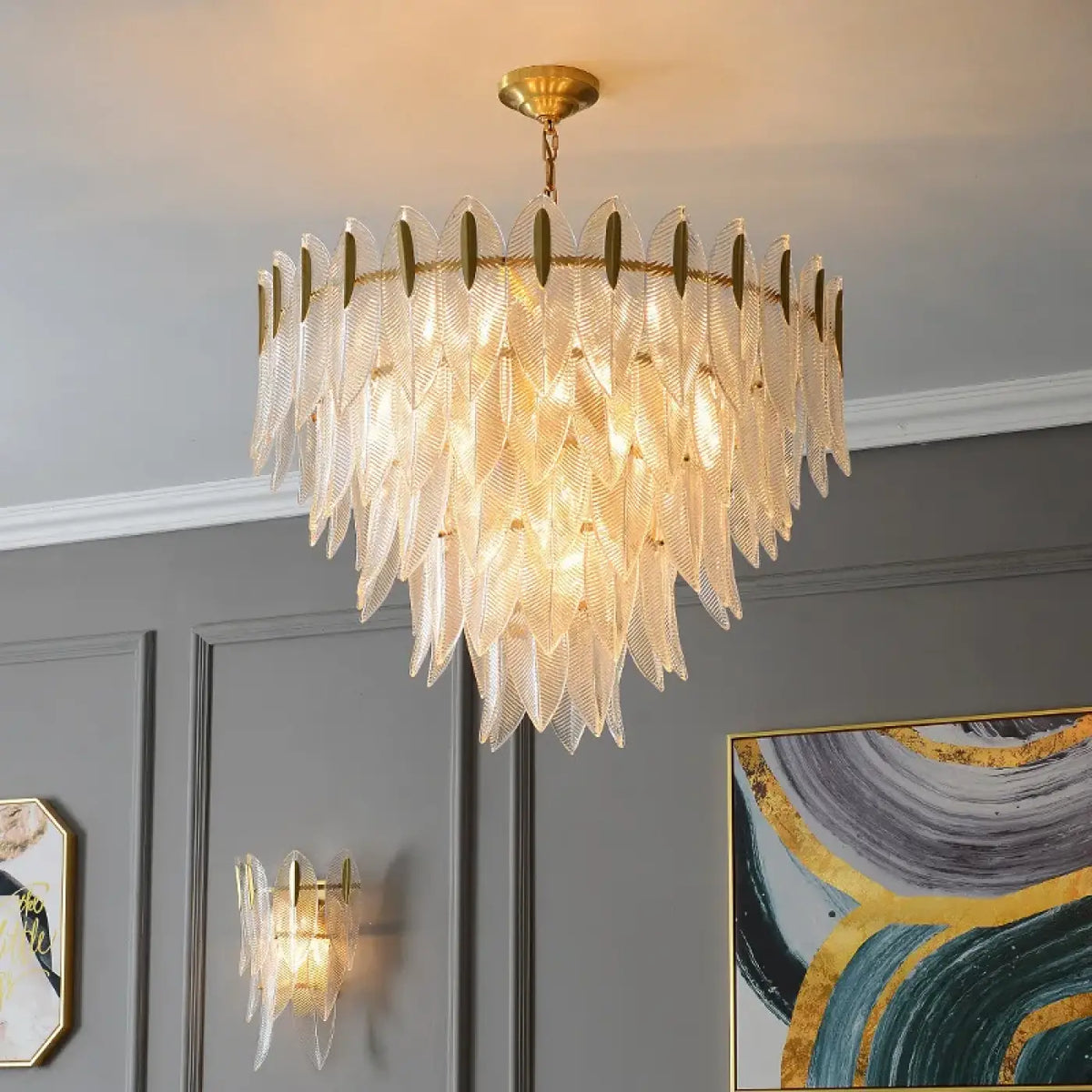 Suspension Art Déco en Verre Sculpté – Dorette