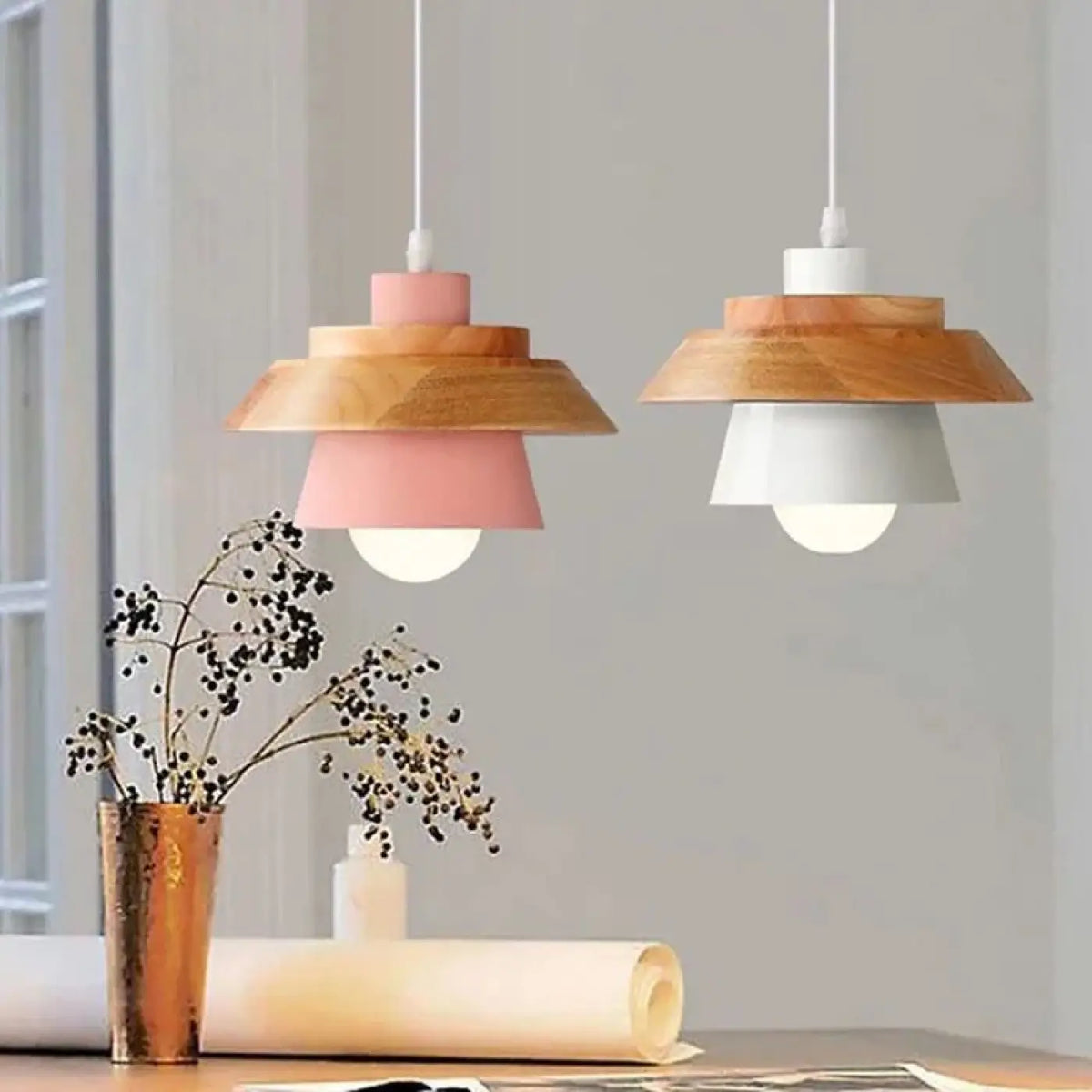 Suspension Japandi en Bois Naturel – Trélane