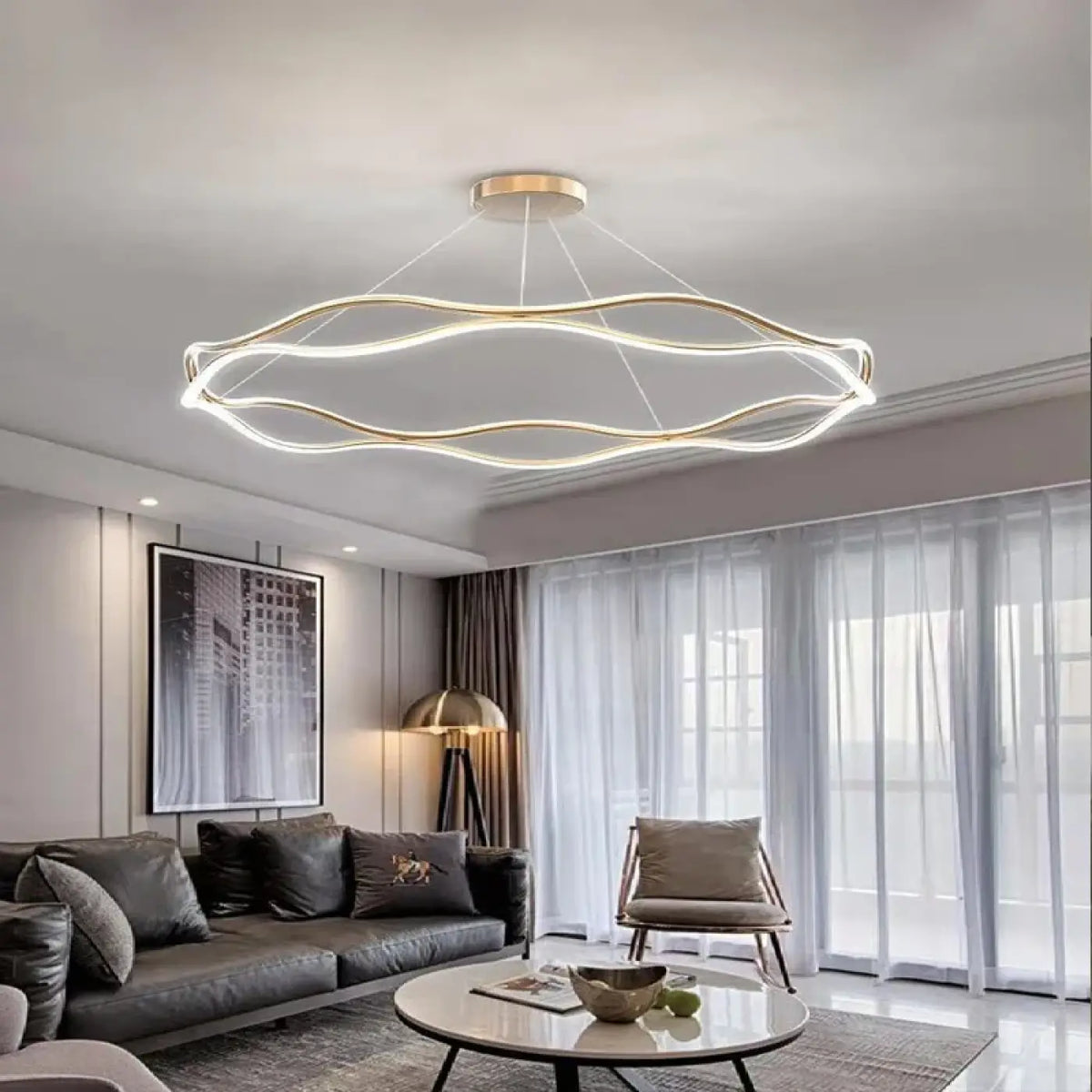 Suspension LED Ondulée Moderne – Somelle