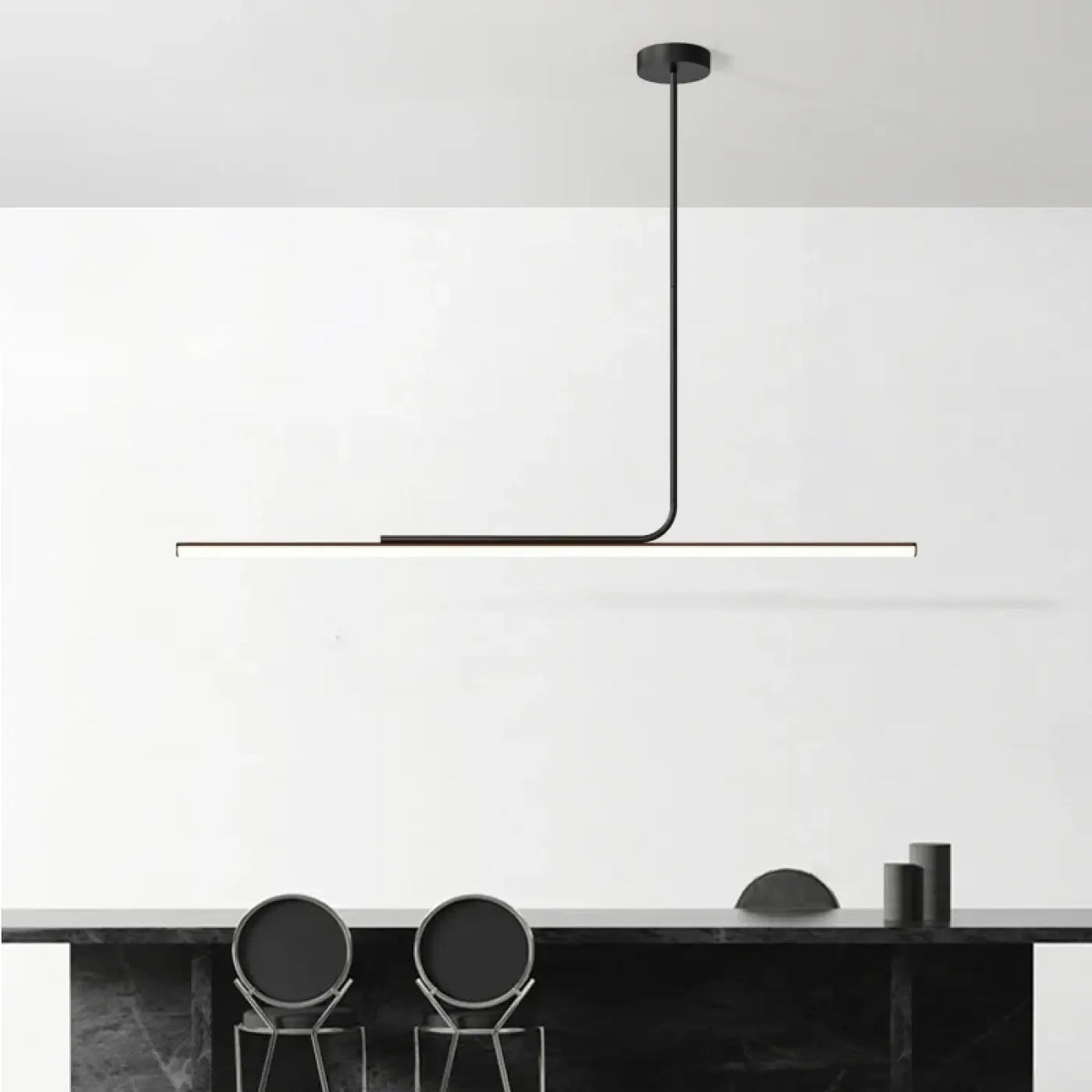 Suspension LED Noire Minimaliste – Zérette