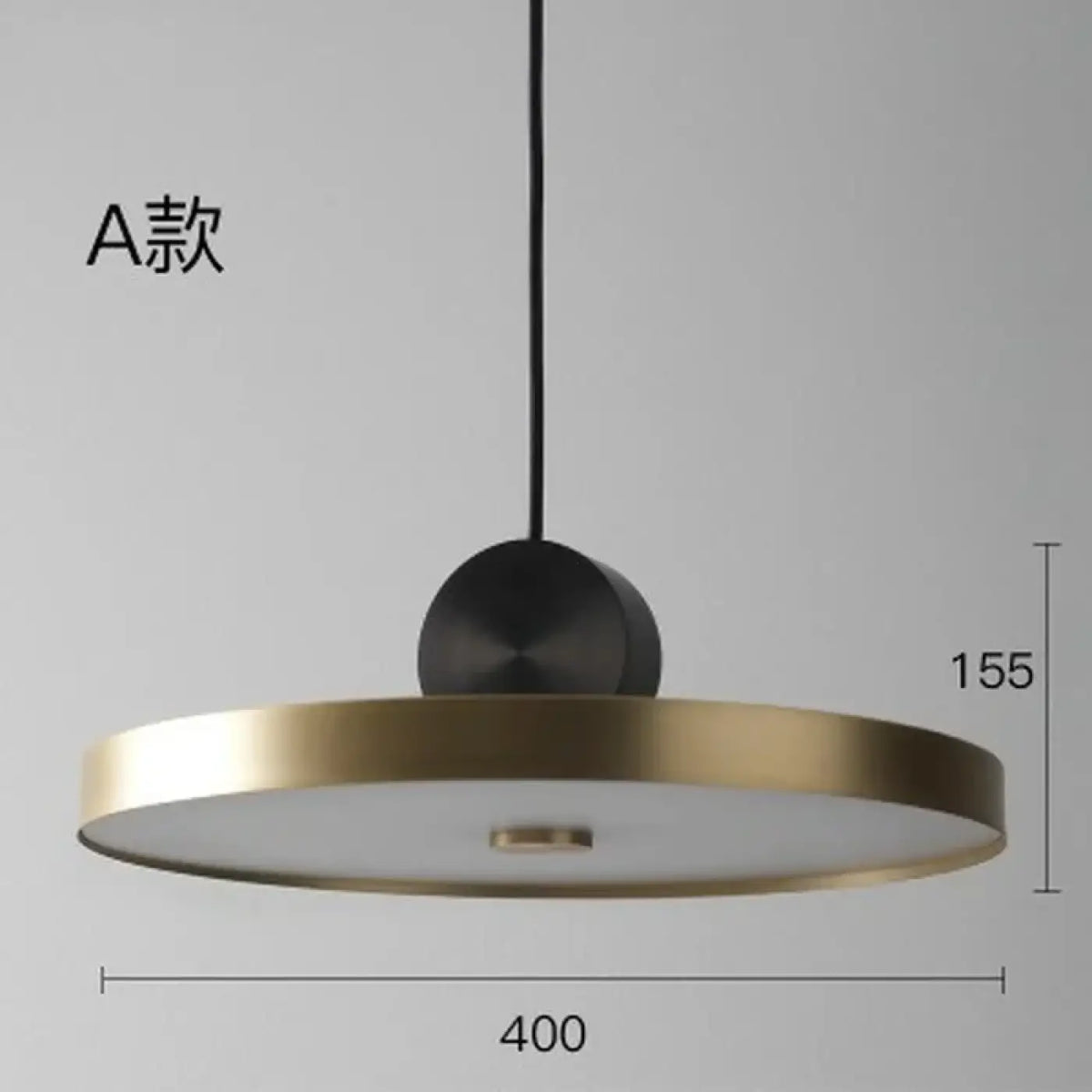 Suspension Ronde Noire et Dorée – Ronette