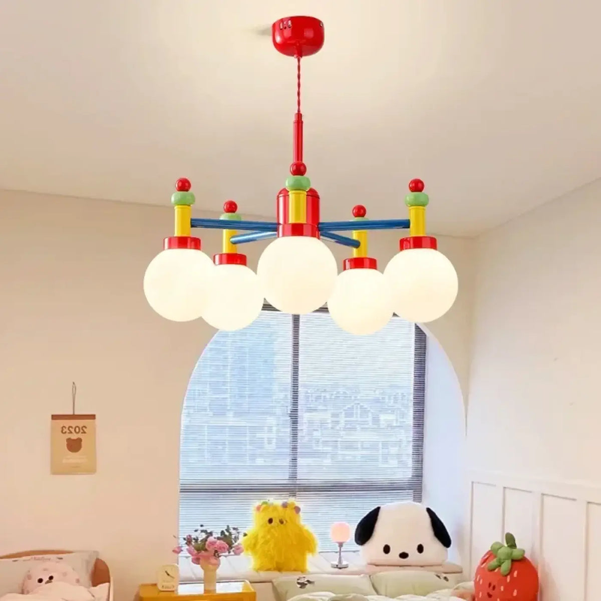 Suspension Enfant Boules de Verre Multicolores – Dovia