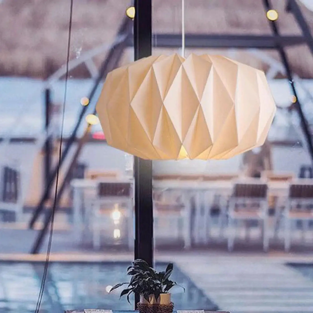 Suspension Origami en Papier Blanc – Foran