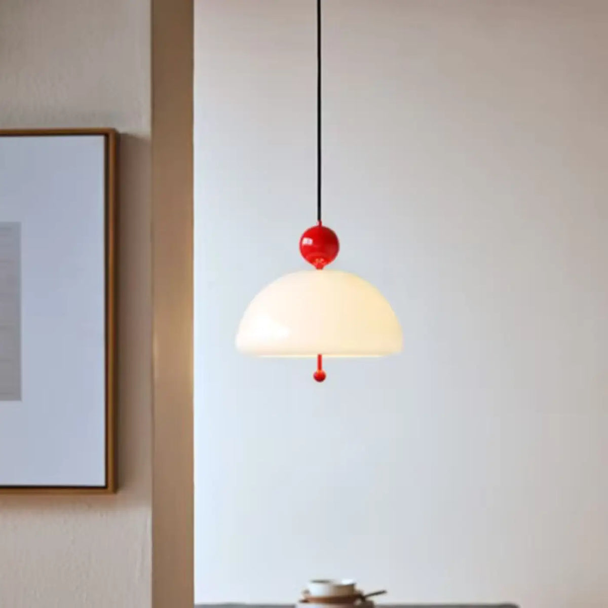 Suspension Demi-Globe en Verre Blanc – Clonine