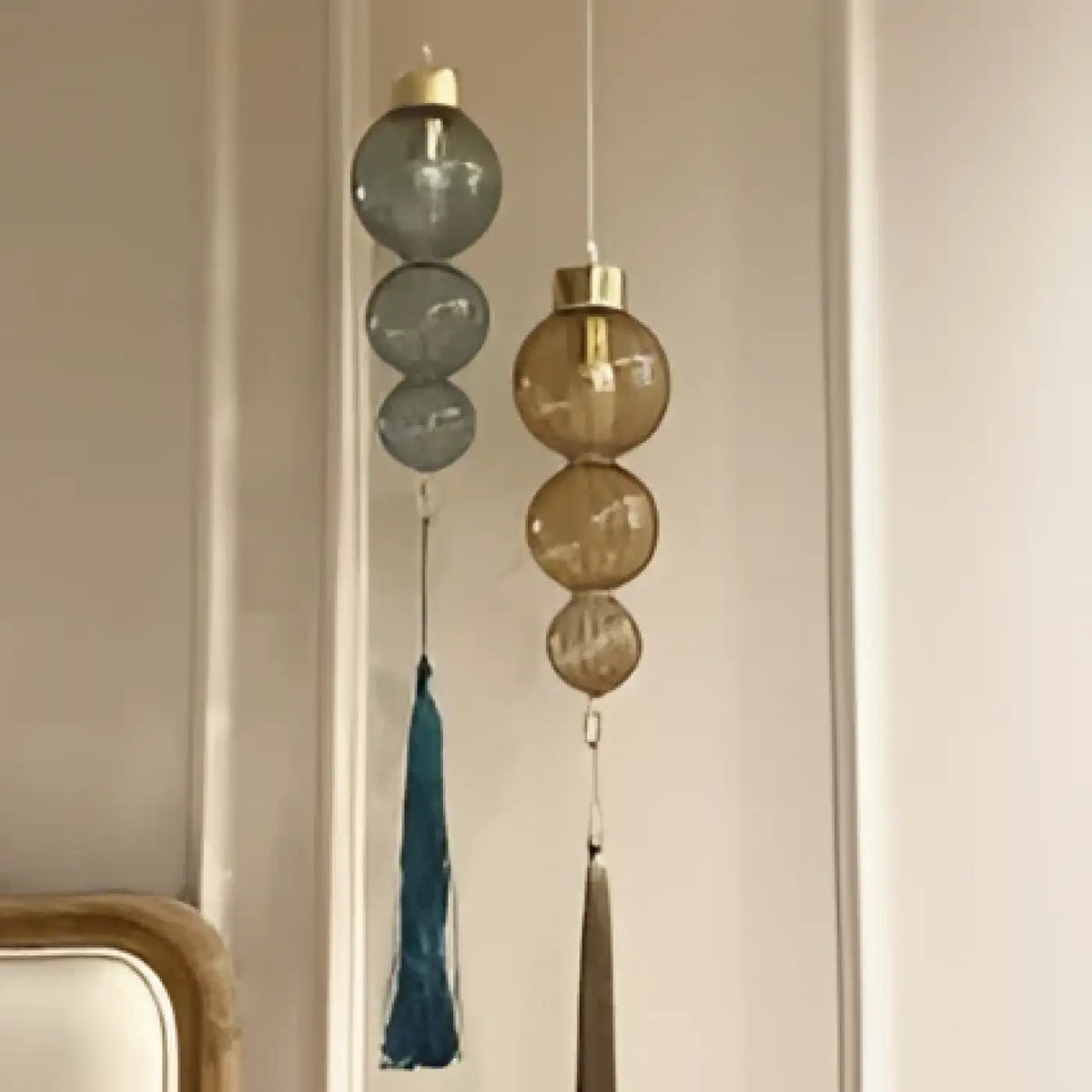 Suspension en Verre Teinté Orientale – Nivon