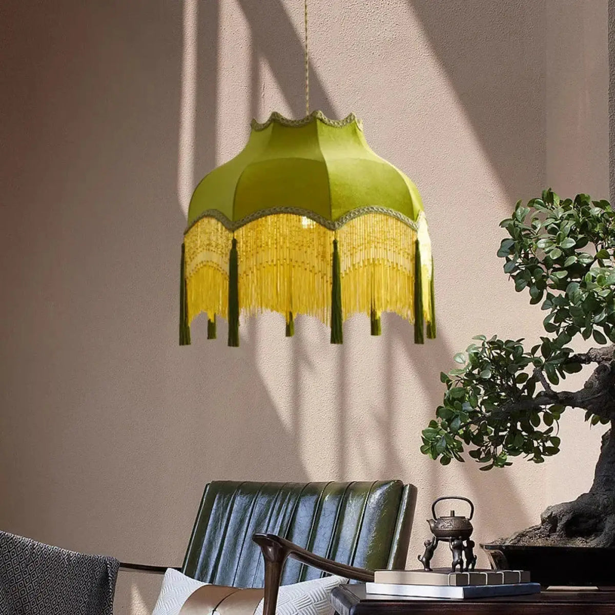 Suspension Vintage Verte Style Bar – Pleson