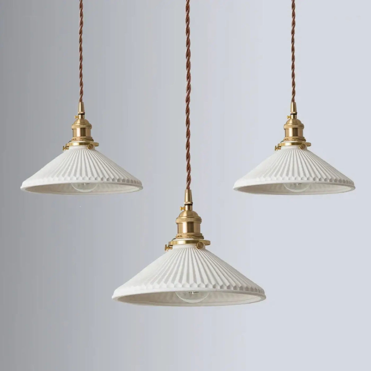 Suspension Vintage Céramique et Laiton – Fivel