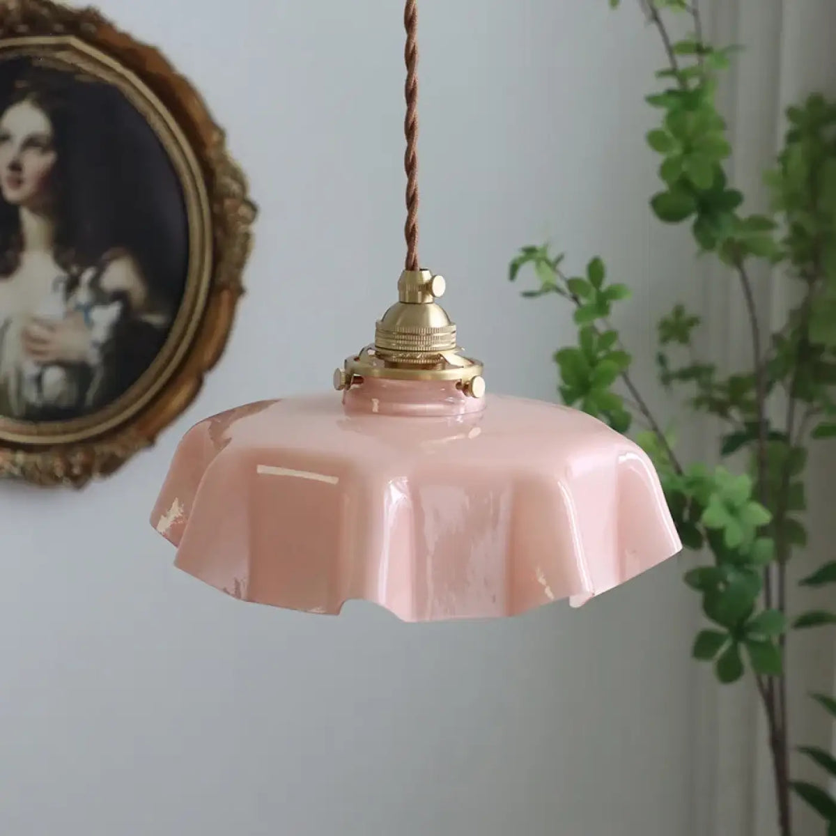 Suspension Vintage en Céramique Ondulée – Grérel