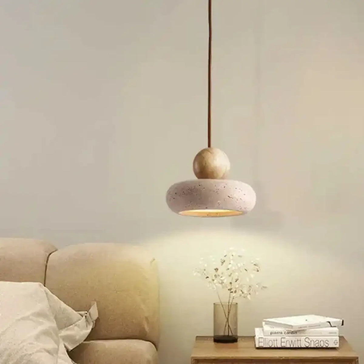 Suspension Anneau Béton et Bois – Kalan