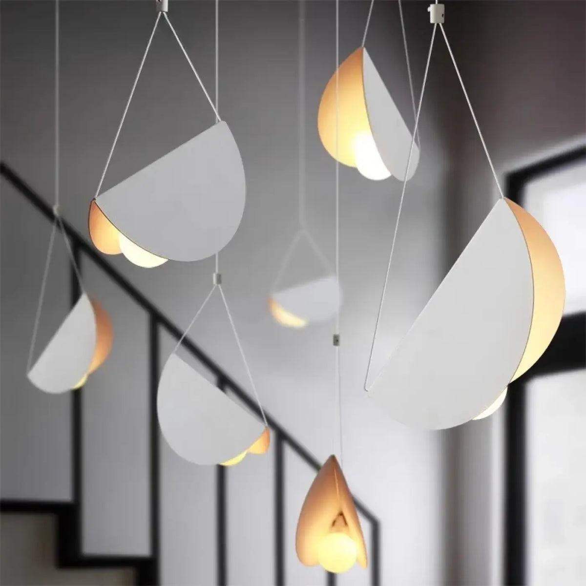 Suspension Blanche Design Origami – Biselle