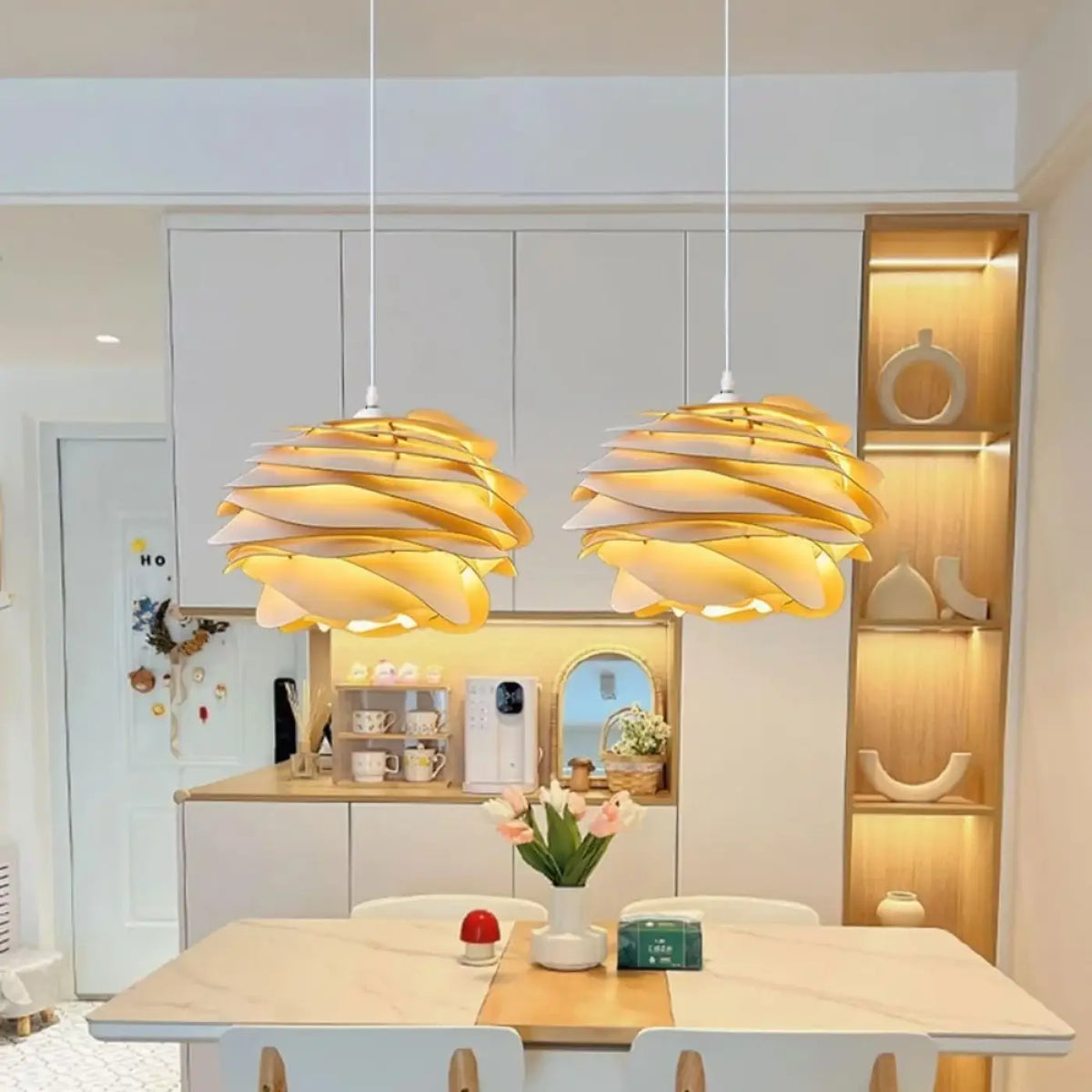 Suspension en Bois Forme Fleur – Riman