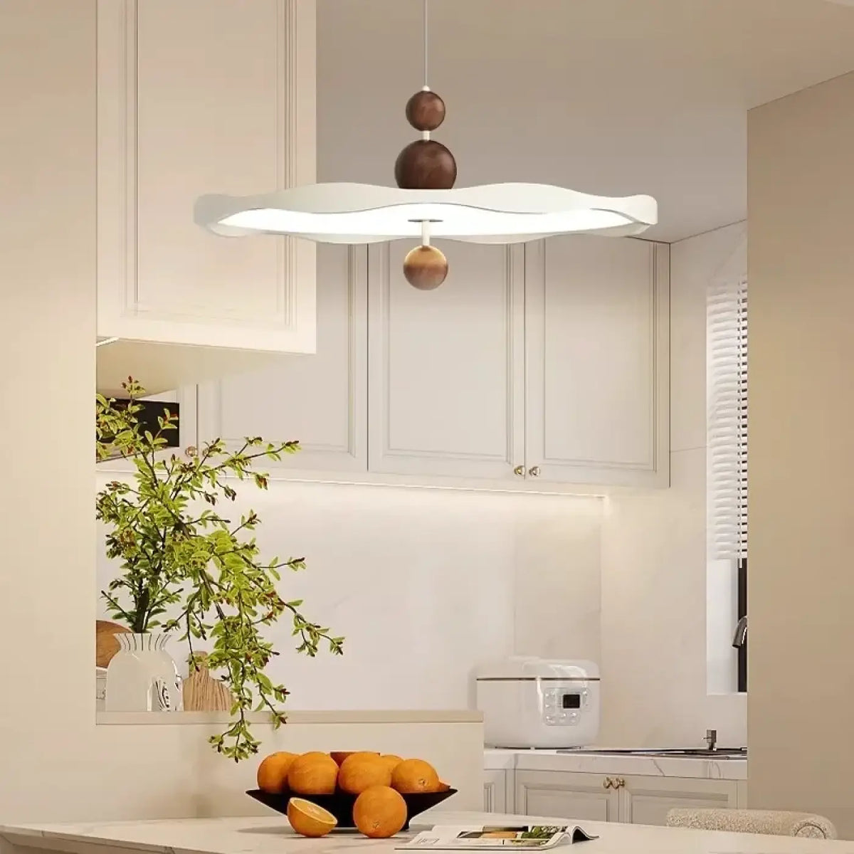Suspension Ondulée en Bois et Métal – Davia