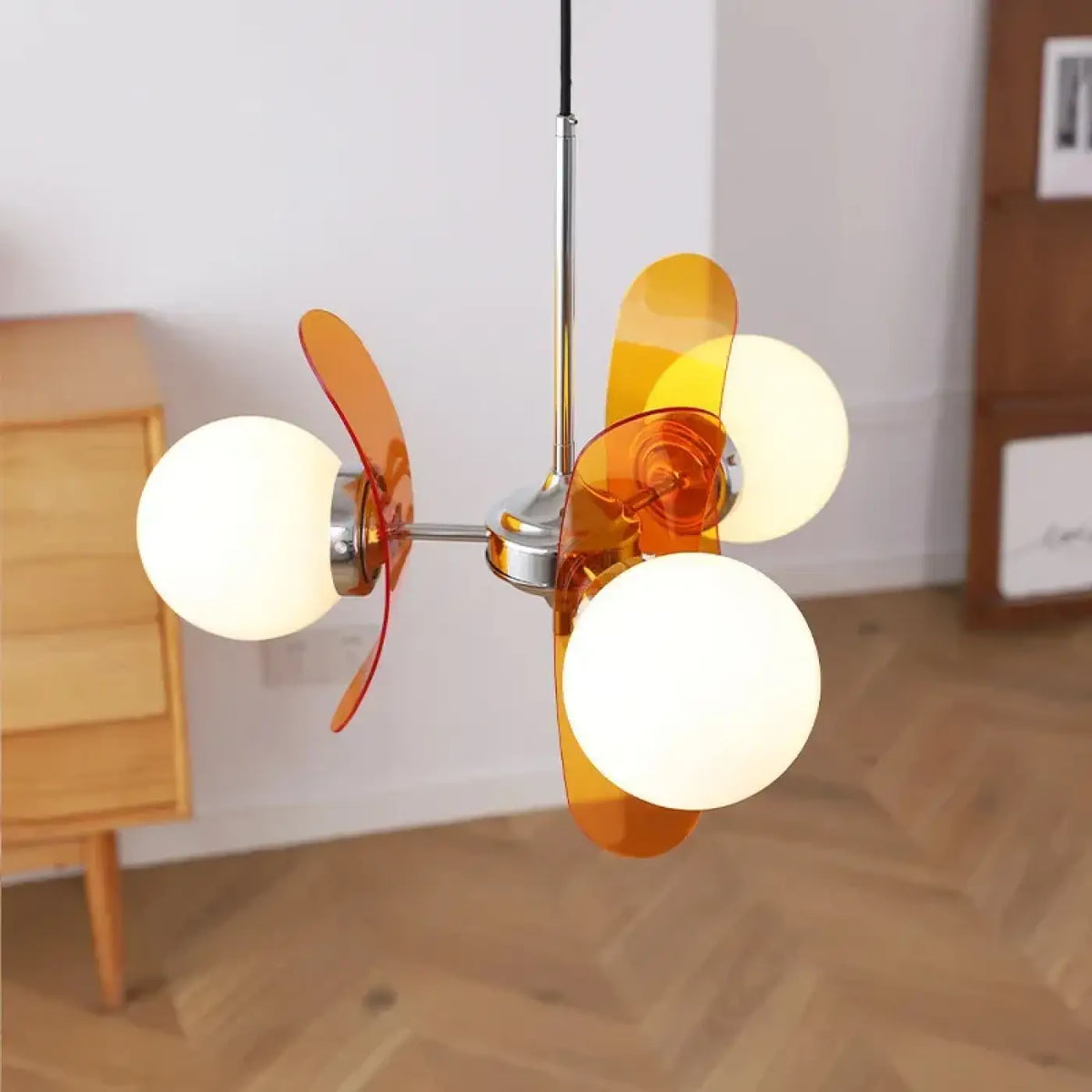 Suspension Globes en Verre et Chrome – Bino