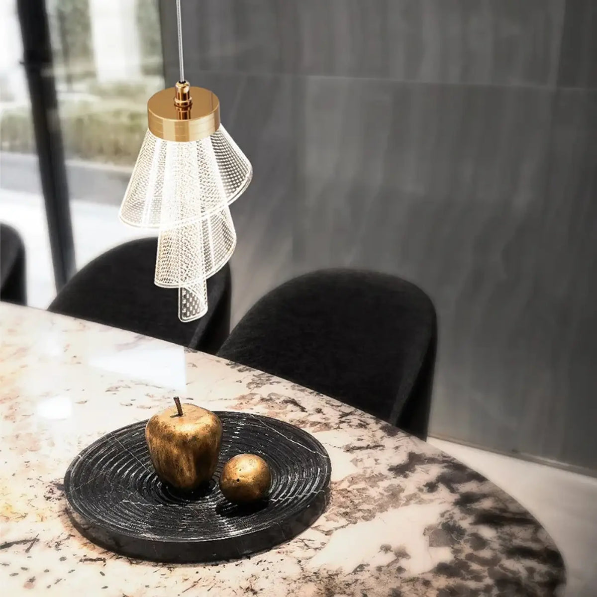 Suspension Moderne Spirales en Laiton – Varette