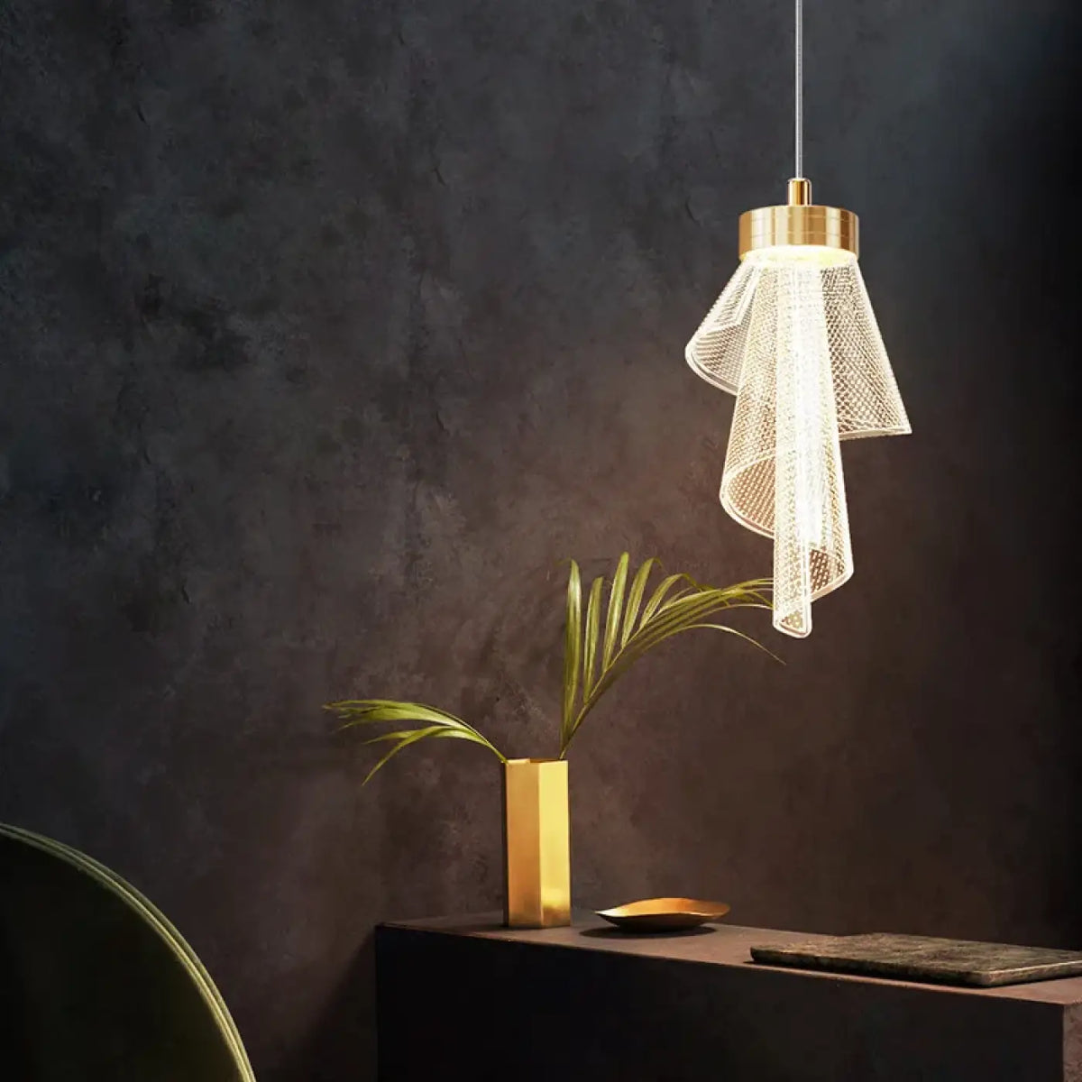Suspension Moderne Spirales en Laiton – Varette