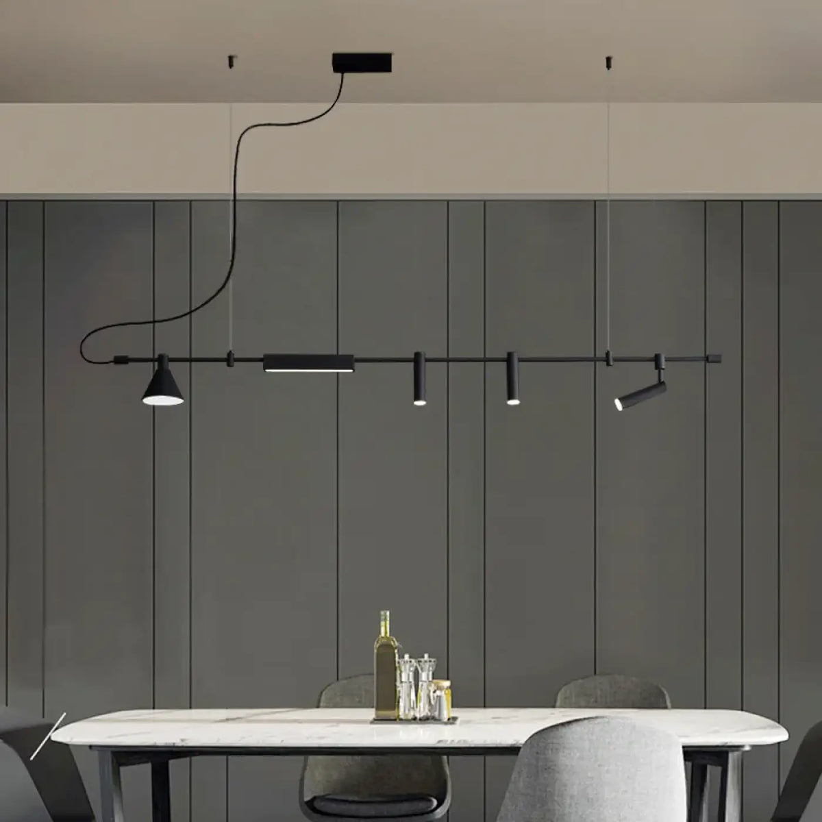 Suspension Rail Noir à Spots Orientables – Prorane