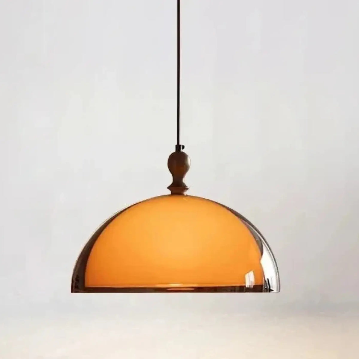 Suspension Rétro Dôme Orange et Métal – Bomis