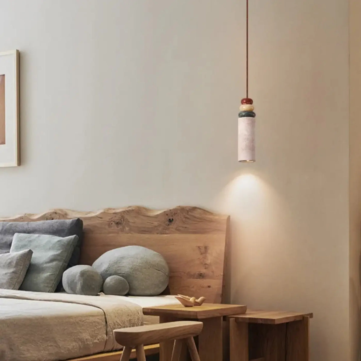 Suspension Travertin Jaune et Bois – Prosel
