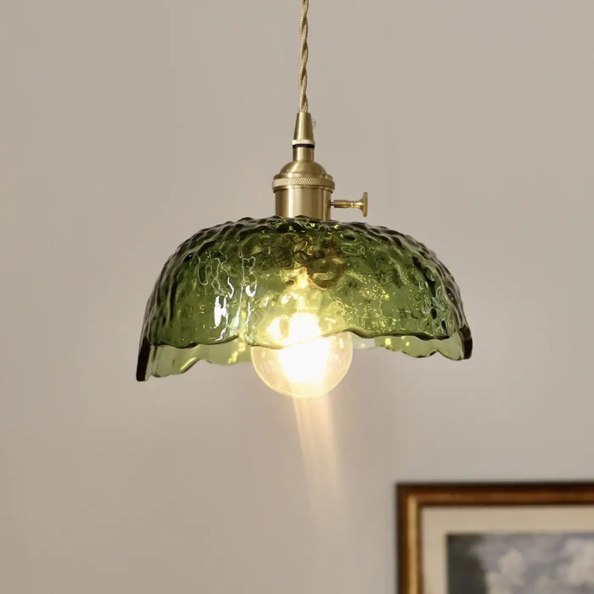 Suspension Rétro en Verre Martelé – Gredane