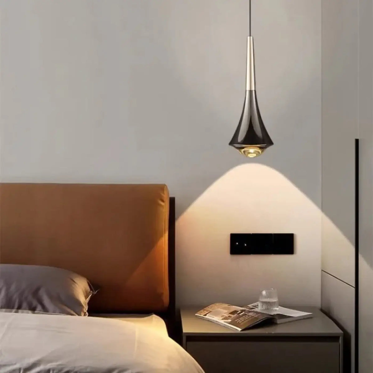 Suspension Trompette en Verre Noir – Josis