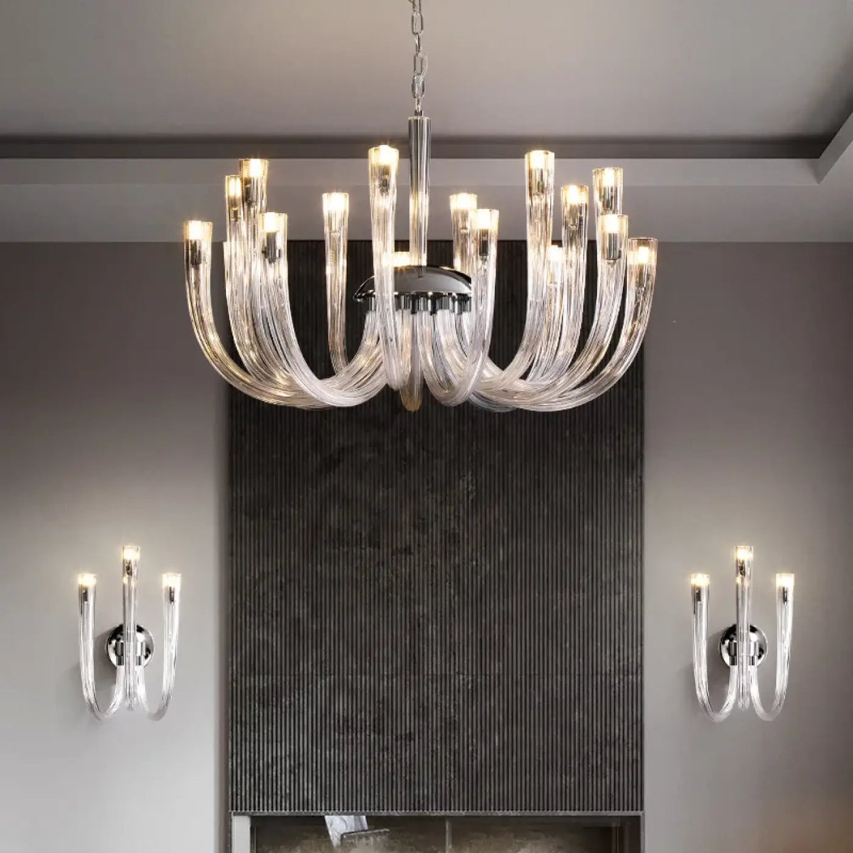 Suspension Verre Transparent et Métal – Vidan