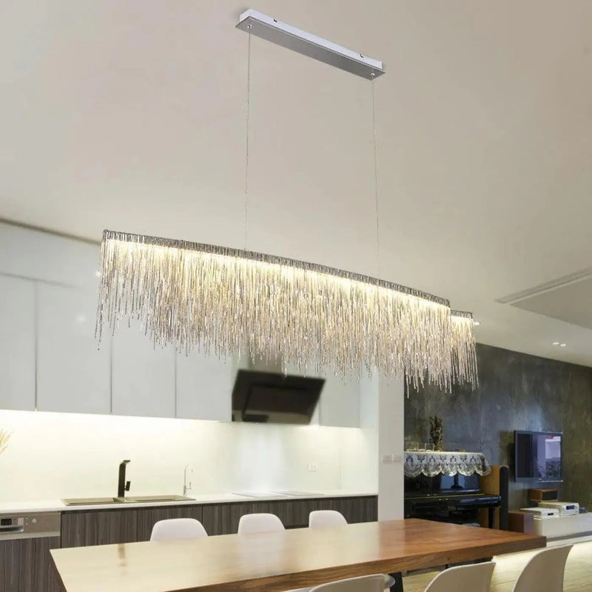Suspension Design à Franges en Aluminium – Dérine