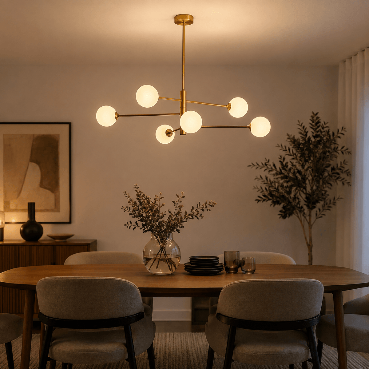 Lustre Moderne à Globes en Verre – Véga