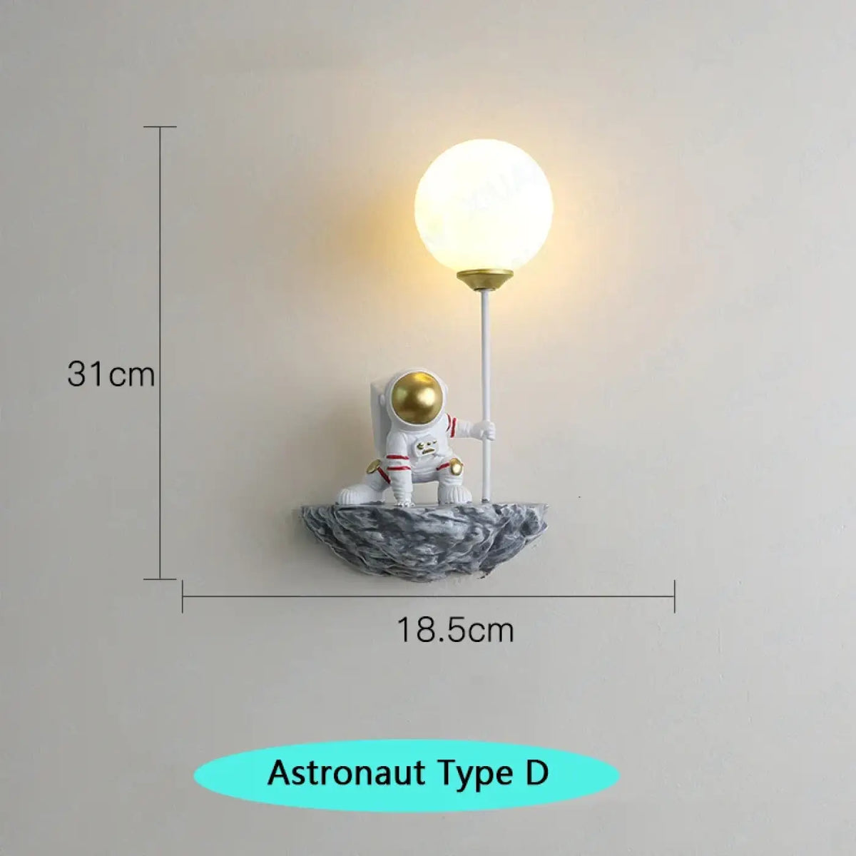 Applique Murale Astronaute avec Sphère – Bomette