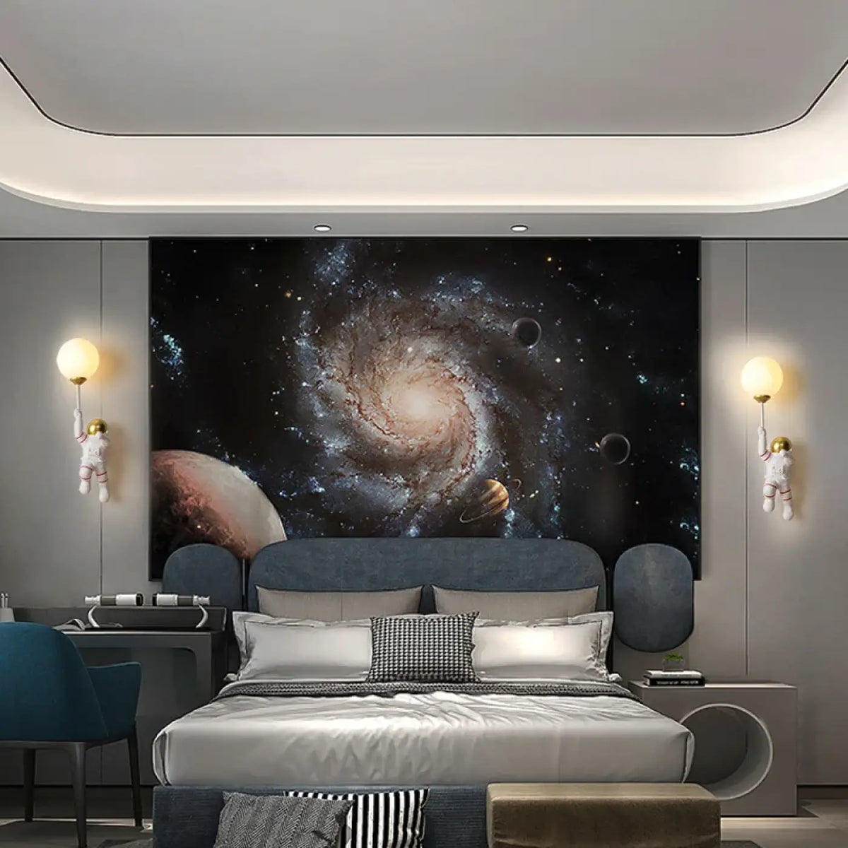 Applique Murale Astronaute avec Sphère – Bomette