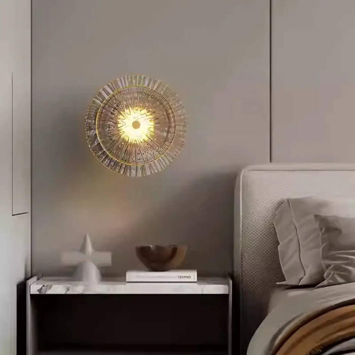 Applique Murale LED Soleil Dorée – Bonio