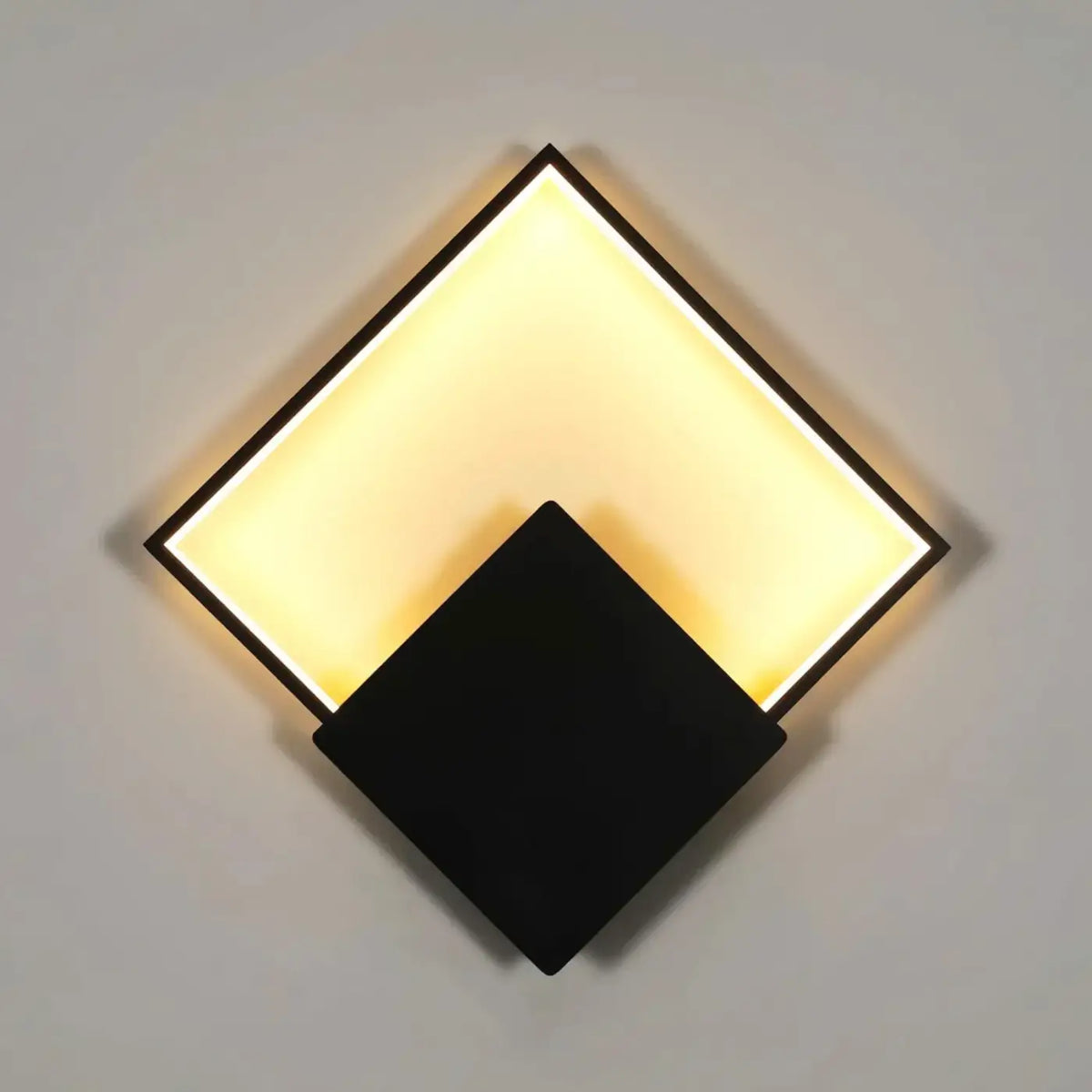 Applique Murale LED Carrée Noire – Dimis