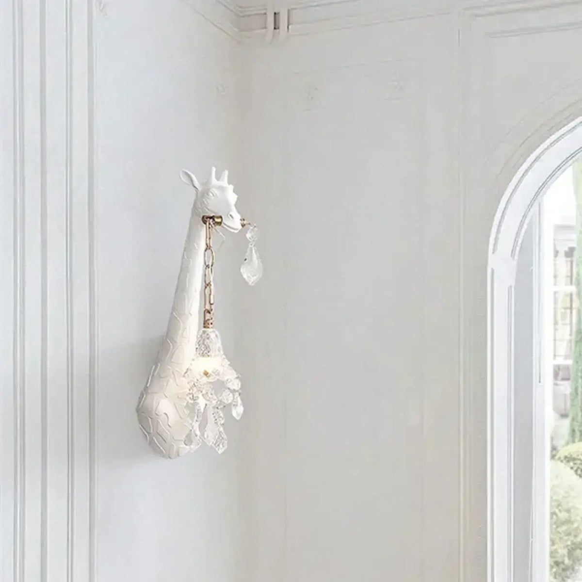 Applique Murale Tête de Girafe Blanche – Fémette