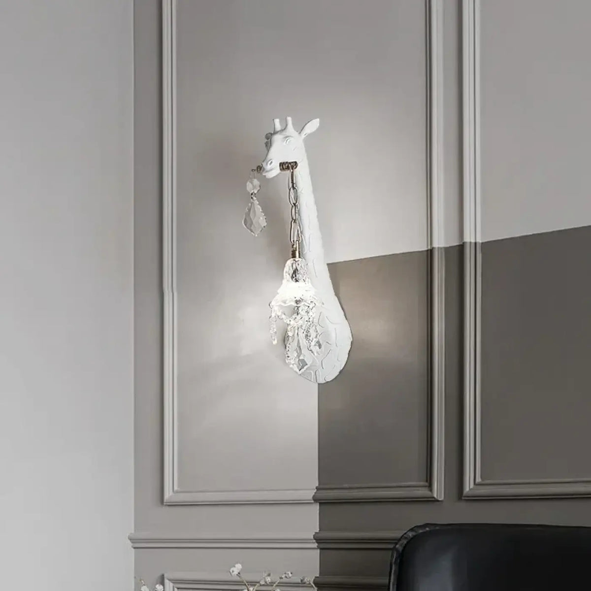 Applique Murale Tête de Girafe Blanche – Fémette