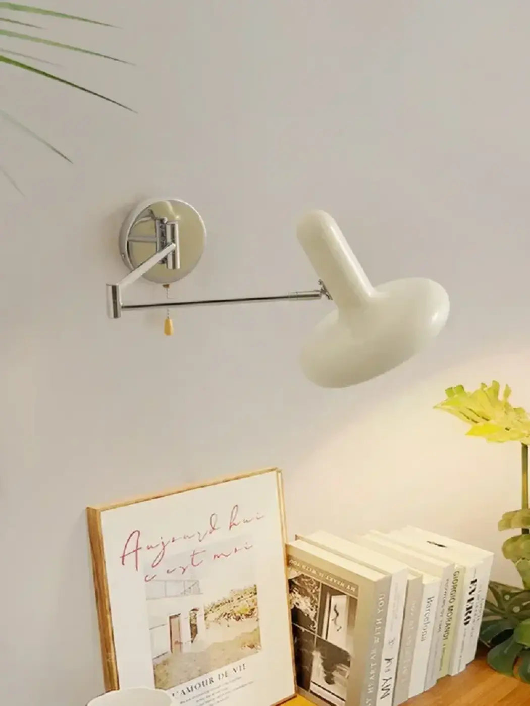 Applique Murale Blanche Bras Articulé Argent – Kasa