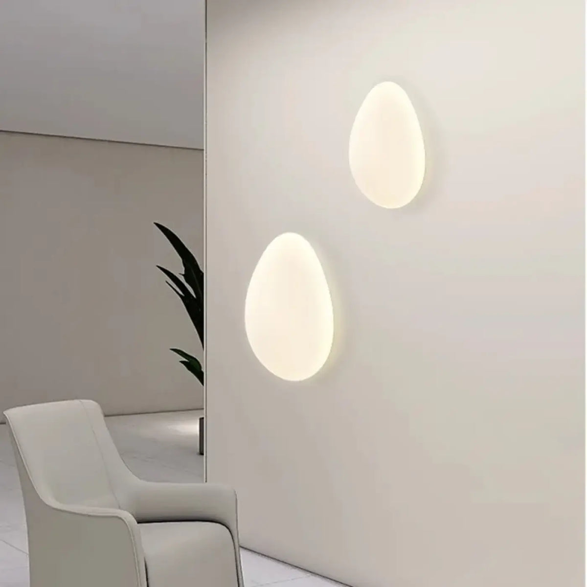 Applique Murale Blanche Forme Galet – Rosel