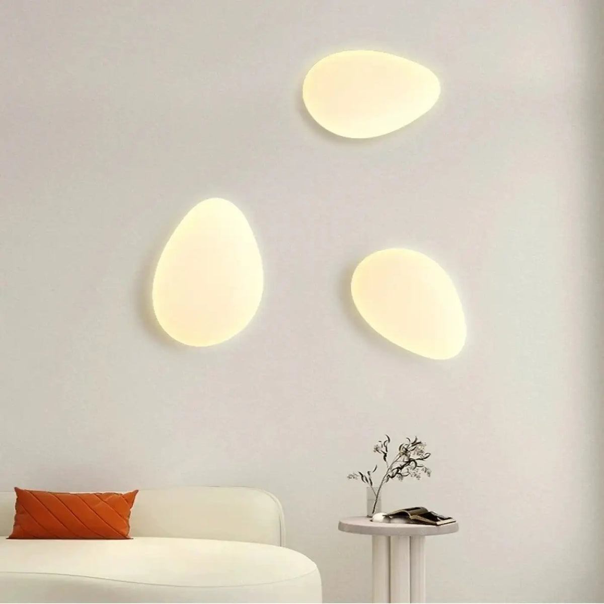 Applique Murale Blanche Forme Galet – Rosel