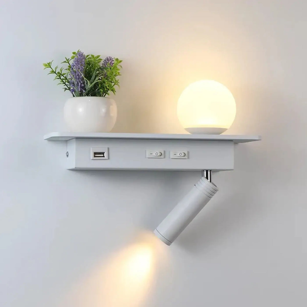 Applique Murale Chambre Support USB – Nalo