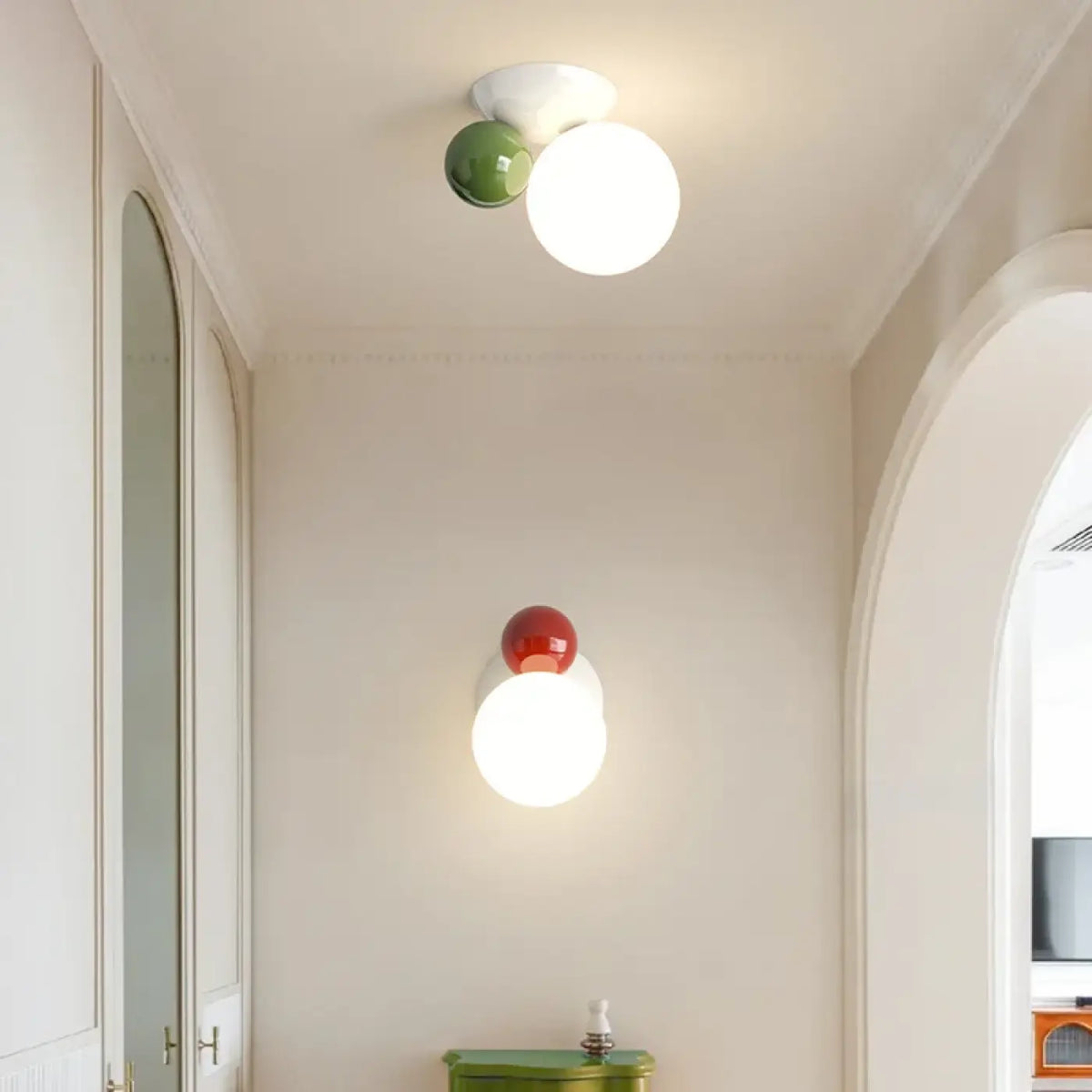 Applique Murale Double Boule Colorée – Fémane
