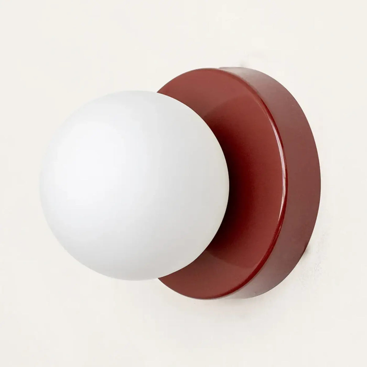 Applique Murale Boule Blanche Support Coloré – Zalis