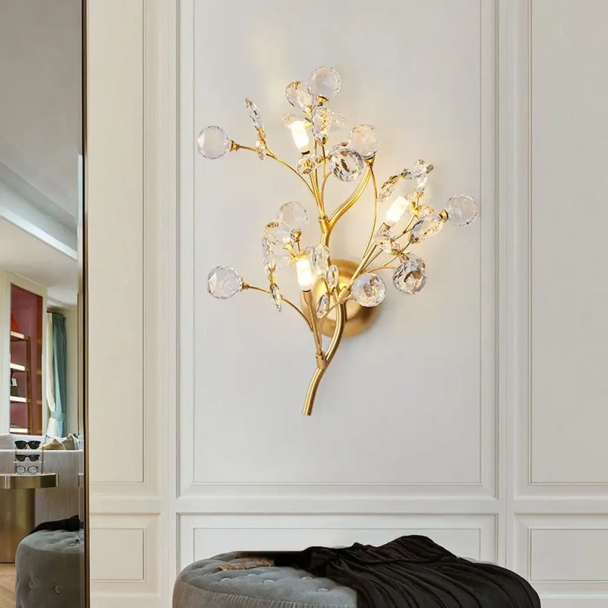 Applique Murale Bouquet de Fleurs Doré – Fomo