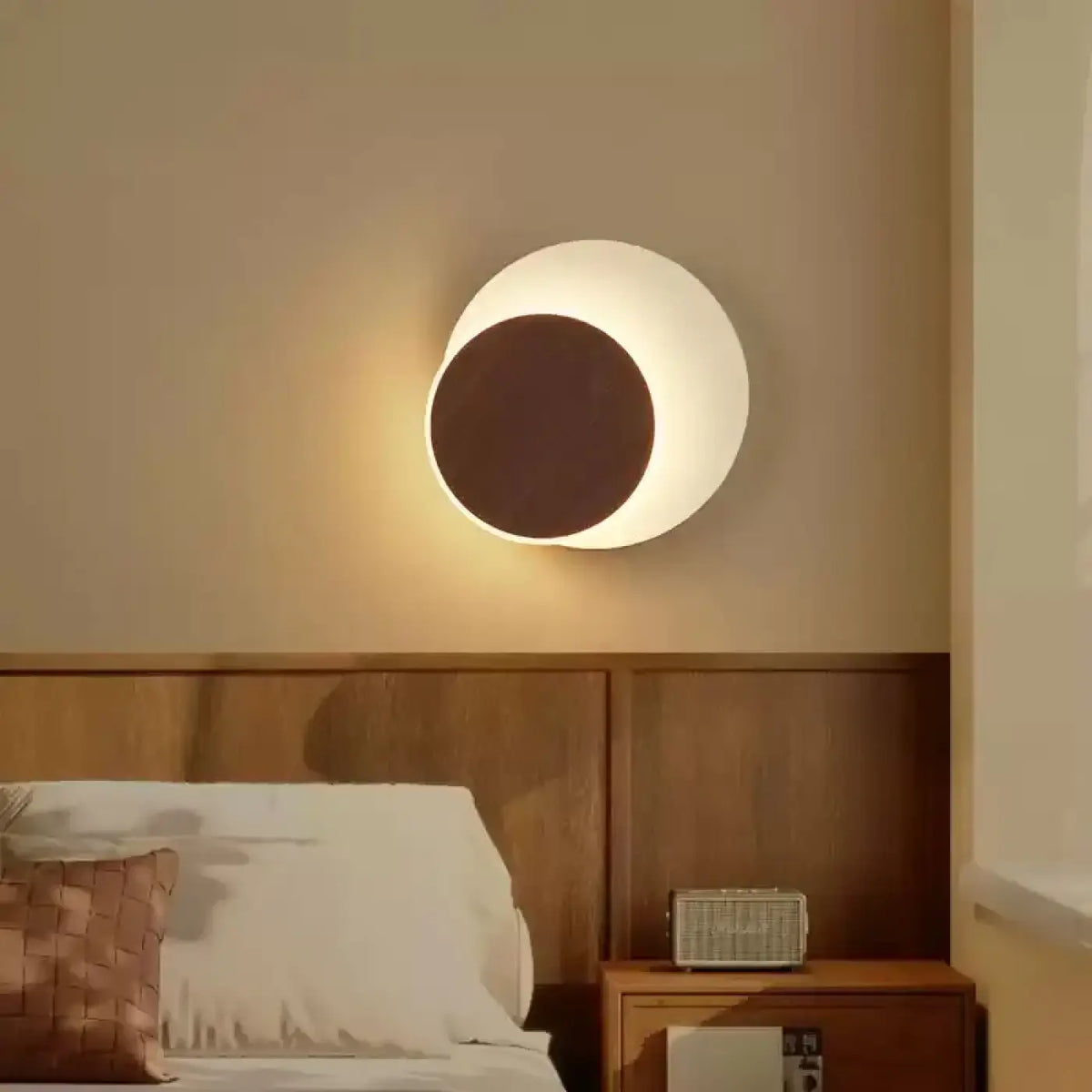 Applique Murale LED Circulaire et Bois – Menon
