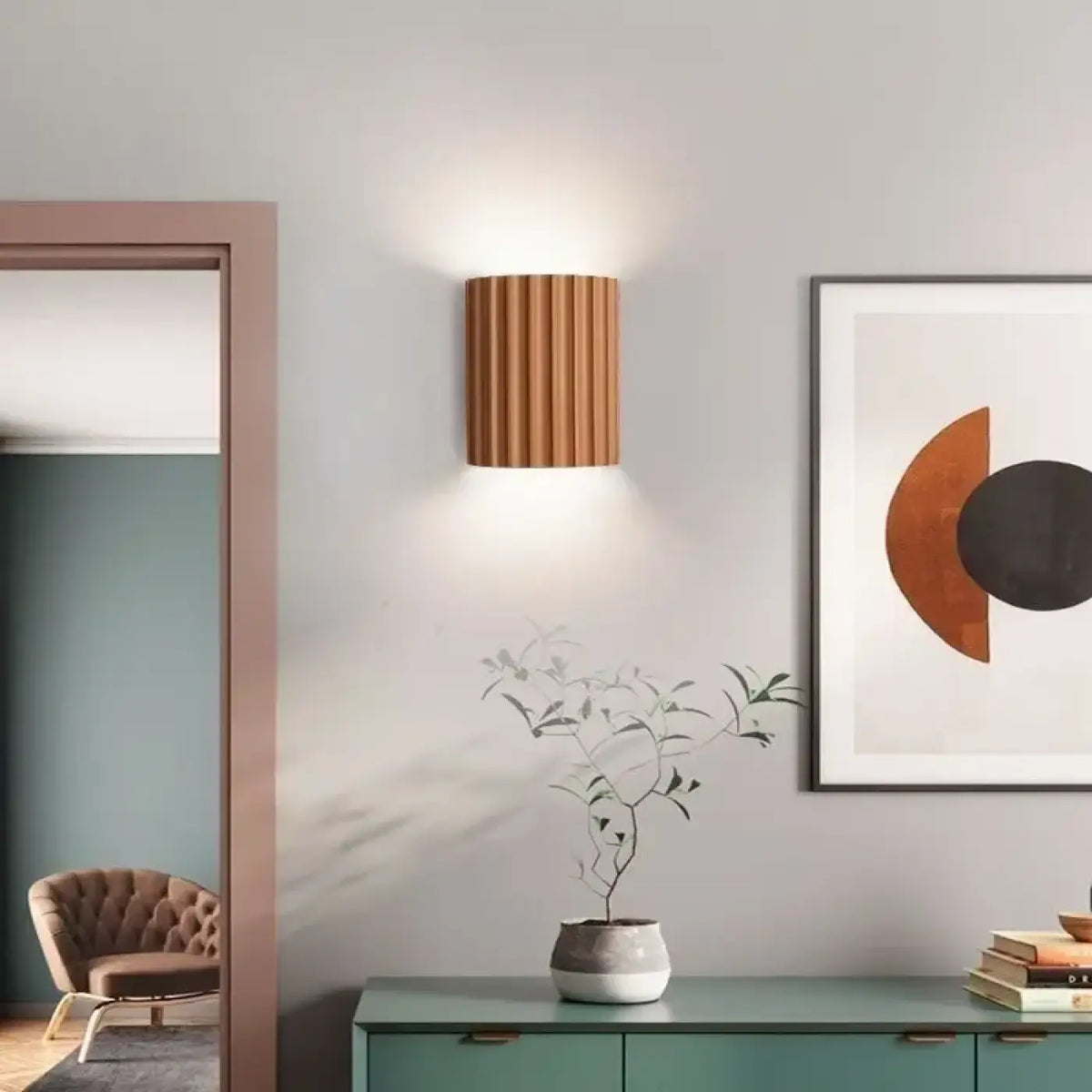 Applique Murale Colorée Effet Cannelé – Tidon