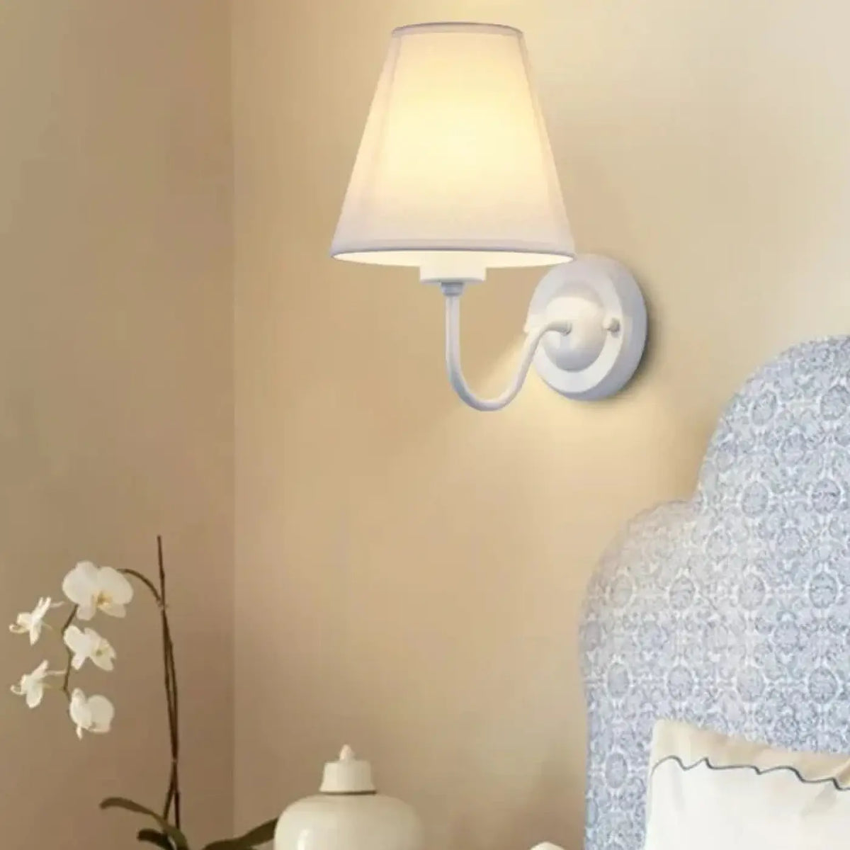 Applique Murale avec Abat-jour en Tissu – Vodine