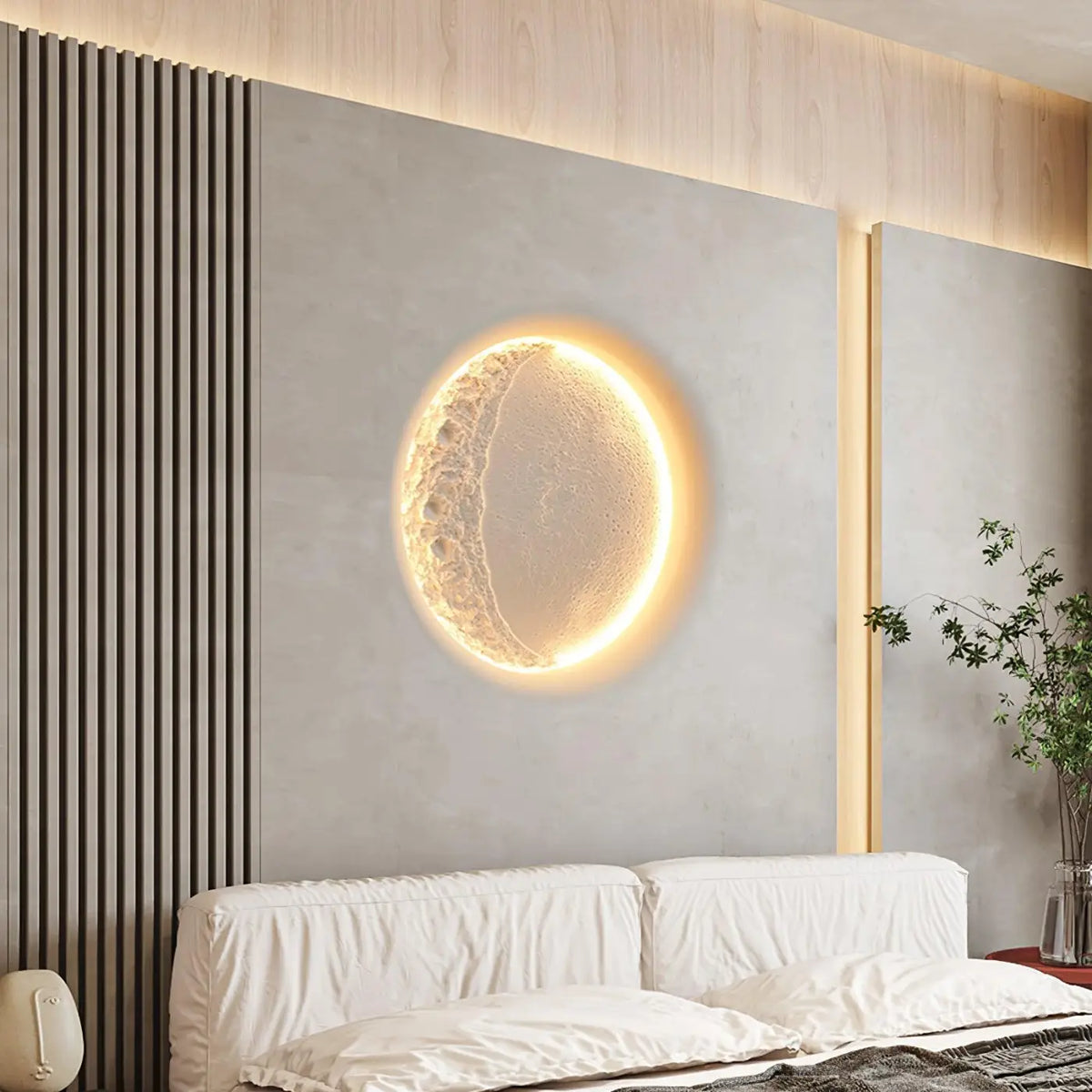 Applique Murale Lune 3D Blanche – Beris