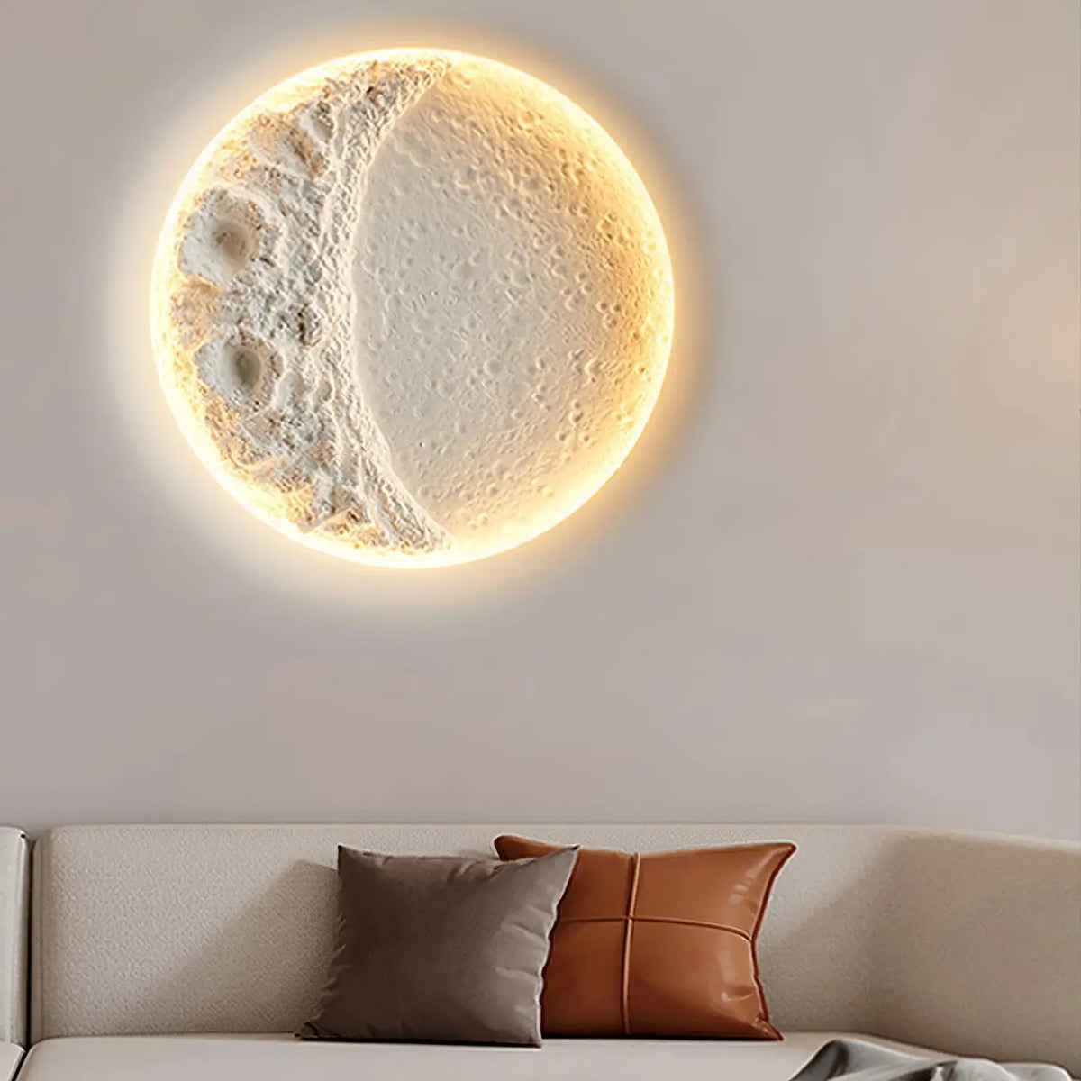 Applique Murale Lune 3D Blanche – Beris