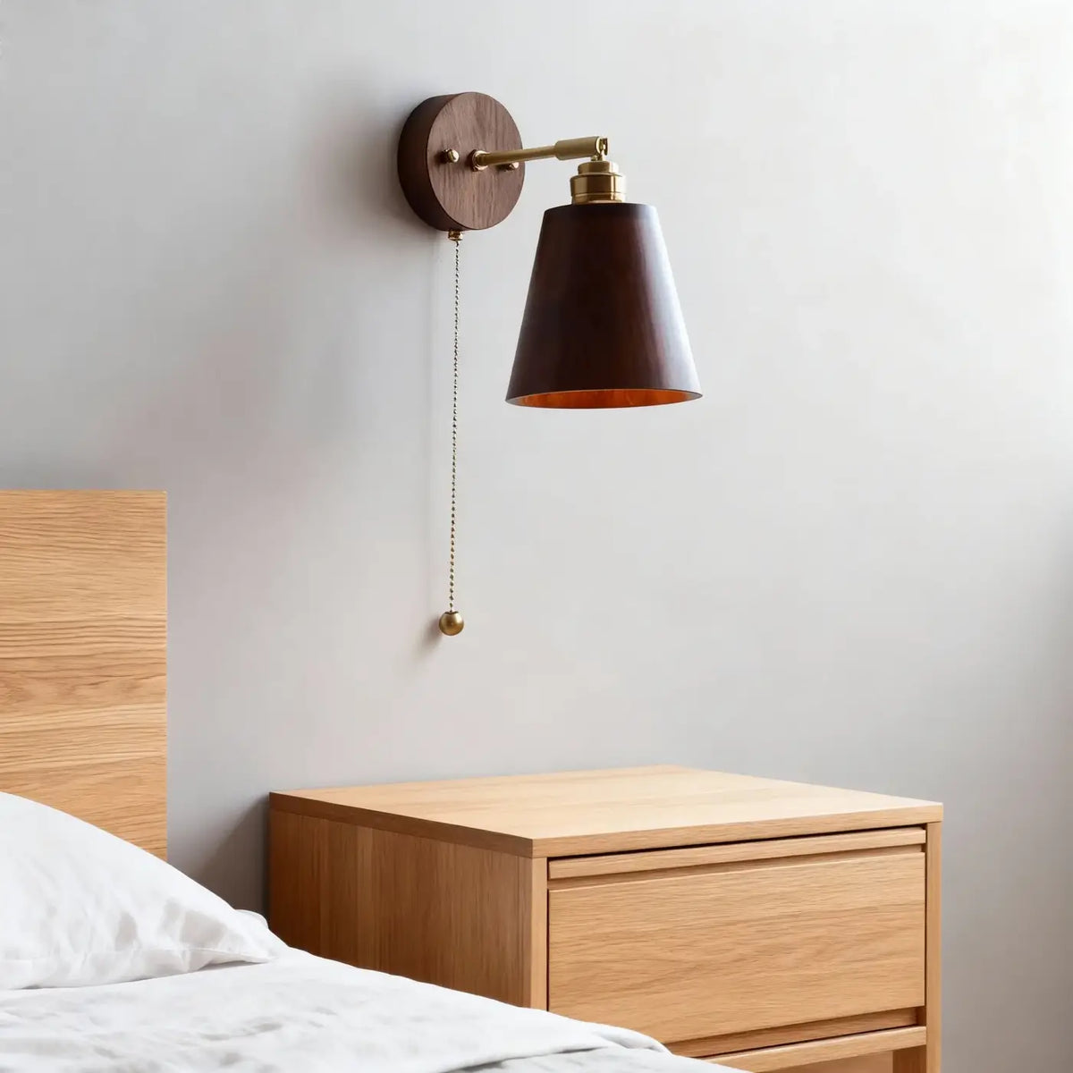 Applique Murale Bois et Laiton Orientable – Livon